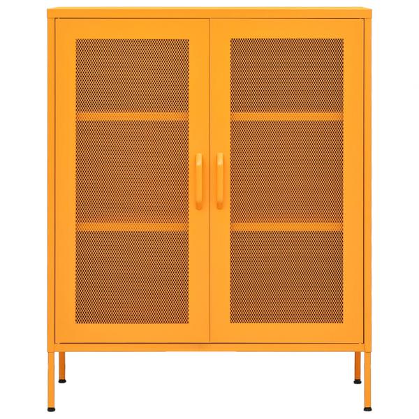 Lagerschrank Senfgelb 80x35x101,5 cm Stahl    