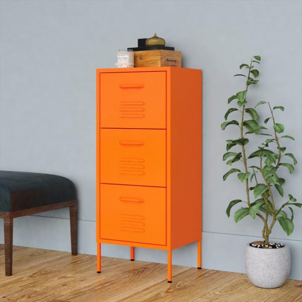 ARDEBO.de - Lagerschrank Orange 42,5x35x101,5 cm Stahl