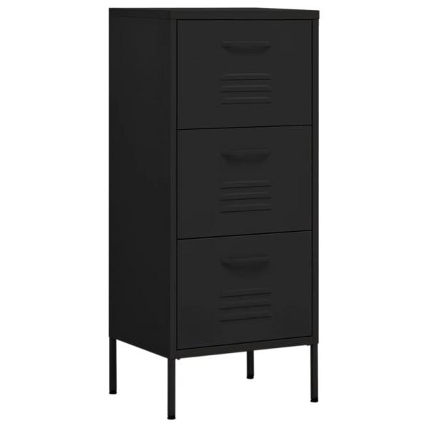 Lagerschrank Schwarz 42,5x35x101,5 cm Stahl    