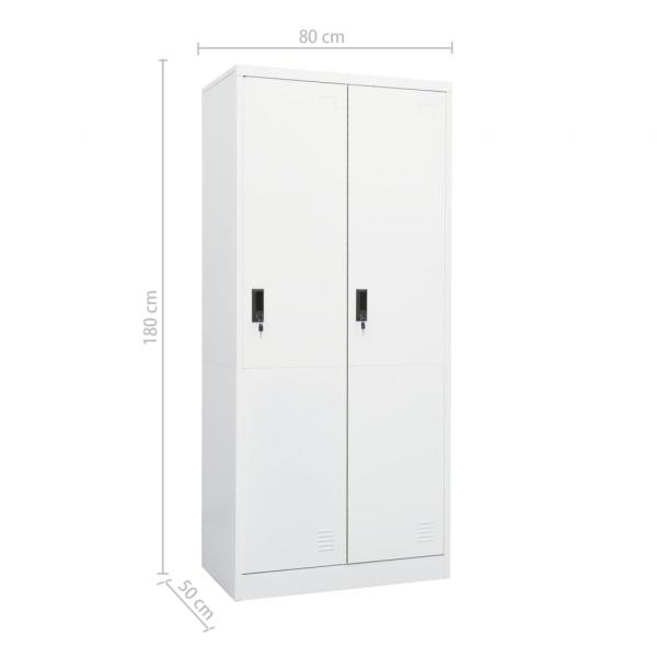 Kleiderschrank Weiß 80x50x180 cm Stahl