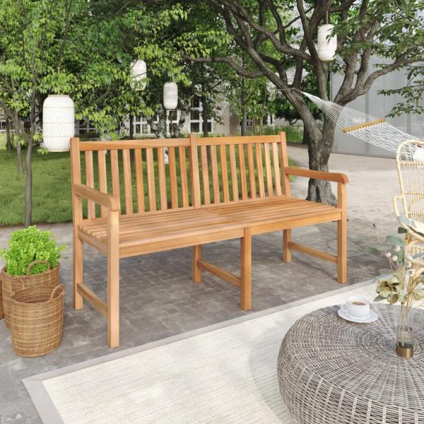 ARDEBO.de - Gartenbank 150 cm Massivholz Teak