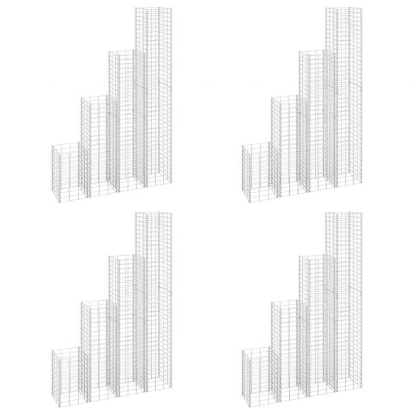 ARDEBO.de - Gabionen-Hochbeete 4 Stk. 30x30x50/100/150/200 cm Eisen