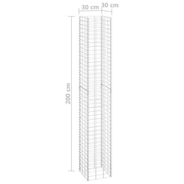 Gabionen-Hochbeete 4 Stk. 30x30x50/100/150/200 cm Eisen