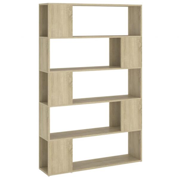 Bücherregal Raumteiler Sonoma-Eiche 100x24x155 cm Holzwerkstoff