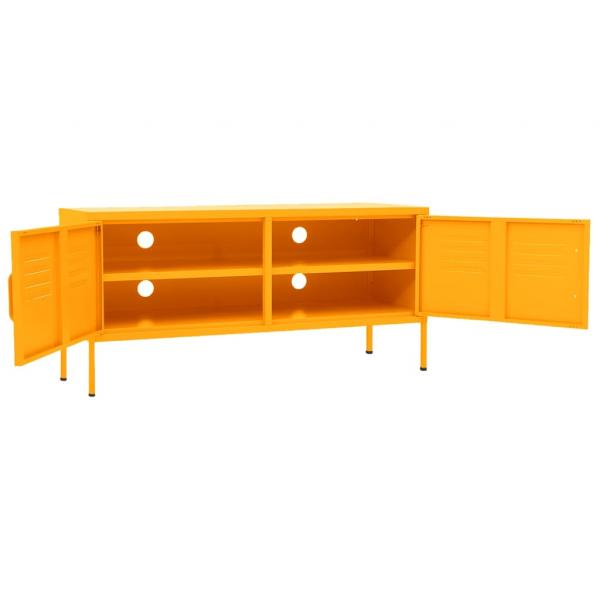 TV-Schrank Senfgelb 105x35x50 cm Stahl    