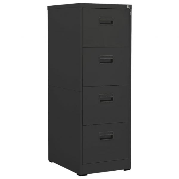 ARDEBO.de - Aktenschrank Anthrazit 46x62x133 cm Stahl