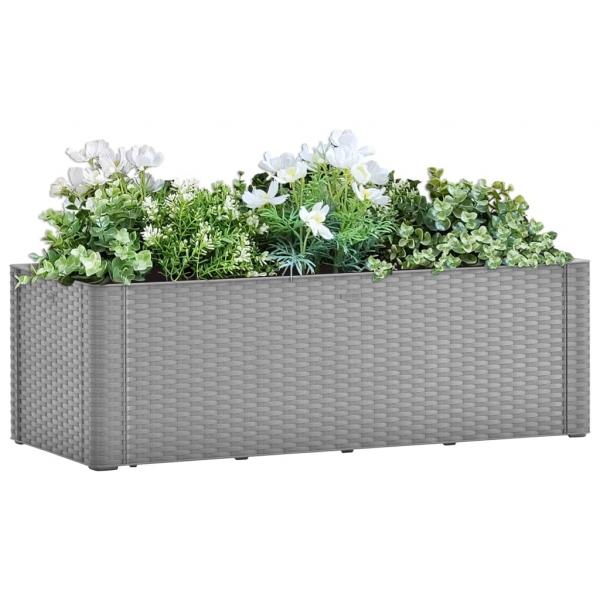 ARDEBO.de - Garten-Hochbeet mit Selbstbewässerungssystem Grau 100x43x33 cm