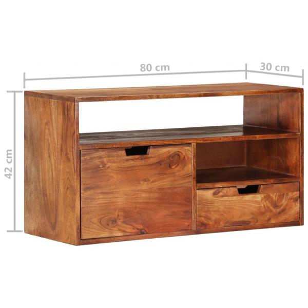 TV-Schrank 80x30x42 cm Massivholz Akazie