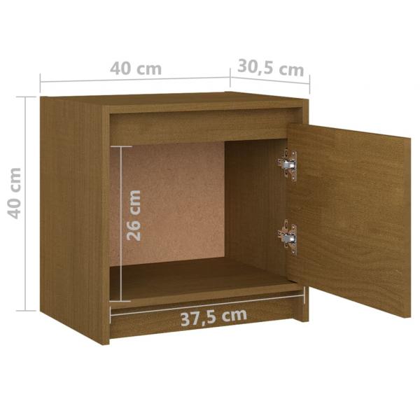 Nachtschrank Honigbraun 40x30,5x40 cm Massivholz Kiefer