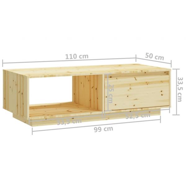 Couchtisch 110x50x33,5 cm Massivholz Tanne