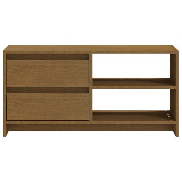 TV-Schrank Honigbraun 80x31x39 cm Massivholz Kiefer