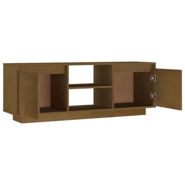 TV-Schrank Honigbraun 110x30x40 cm Massivholz Kiefer