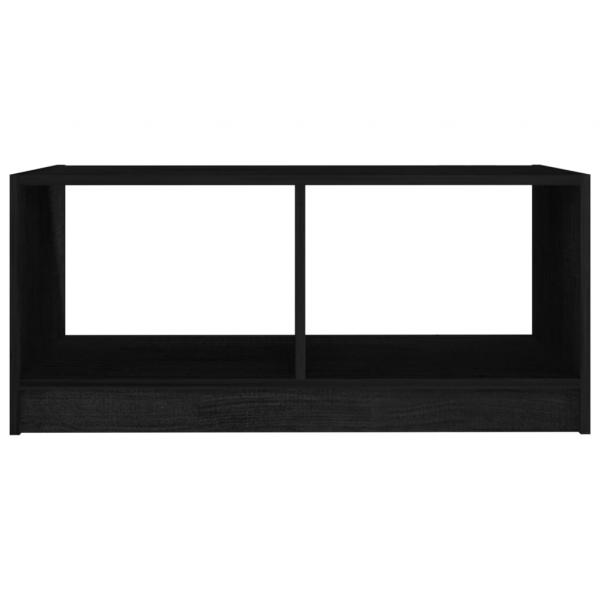 Couchtisch Schwarz 75x50x33,5 cm Massivholz Kiefer