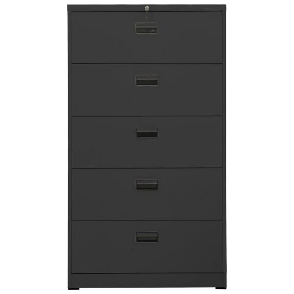 Aktenschrank Anthrazit 90x46x164 cm Stahl