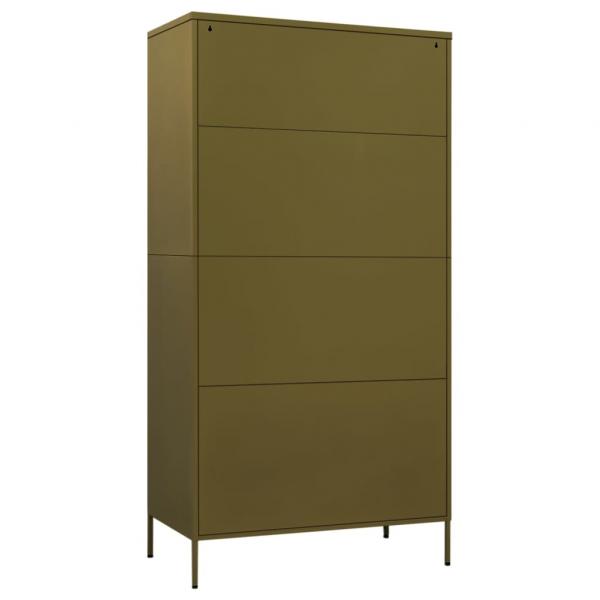 Kleiderschrank Olivgrün 90x50x180 cm Stahl   