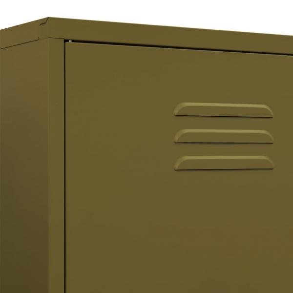 Kleiderschrank Olivgrün 90x50x180 cm Stahl   