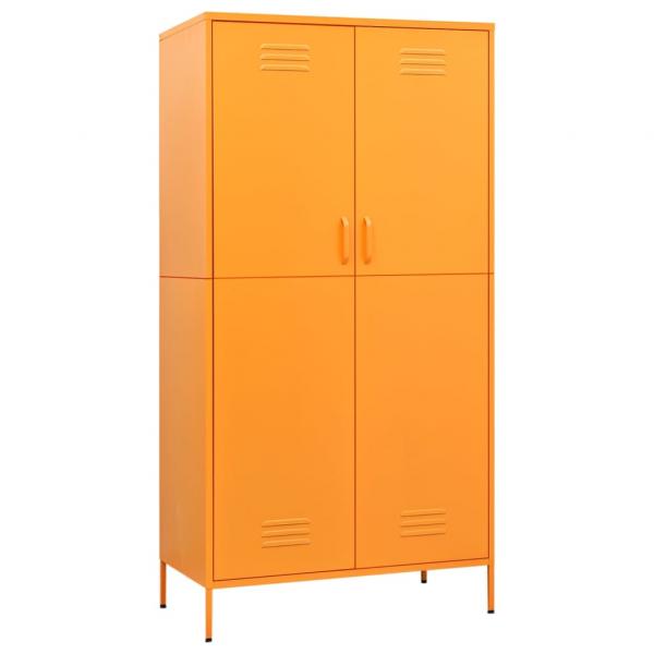 Kleiderschrank Senfgelb 90x50x180 cm Stahl   