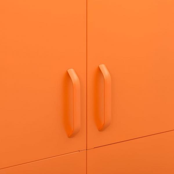 Kleiderschrank Orange 90x50x180 cm Stahl   