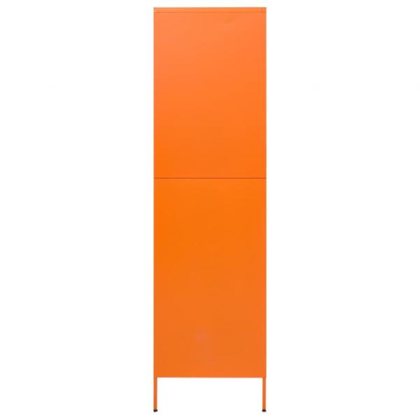 Kleiderschrank Orange 90x50x180 cm Stahl   