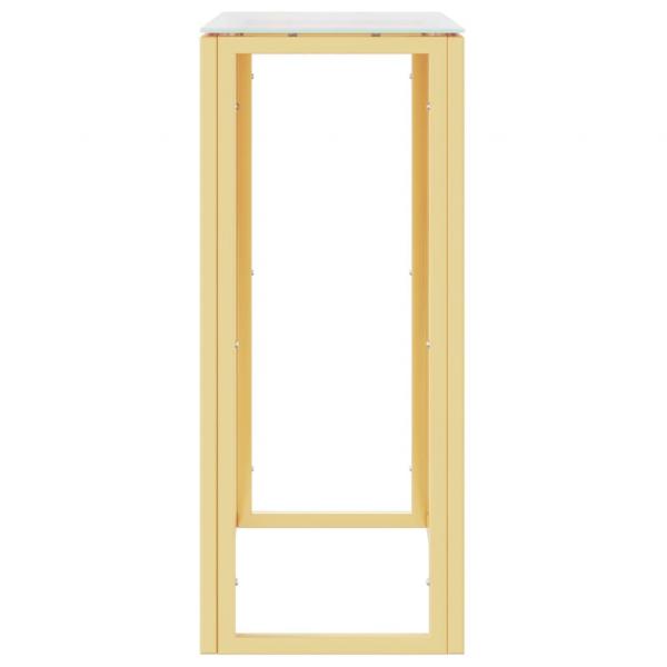 Konsolentisch Golden 70x30x70 cm Edelstahl und Glas