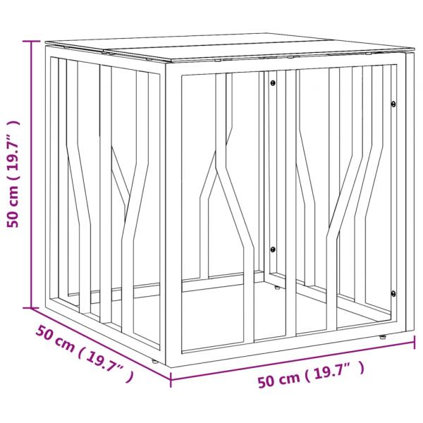 Couchtisch Golden 50x50x50 cm Edelstahl und Glas