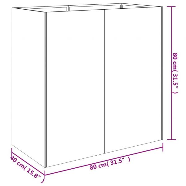 Pflanzkübel 80x40x80 cm Cortenstahl