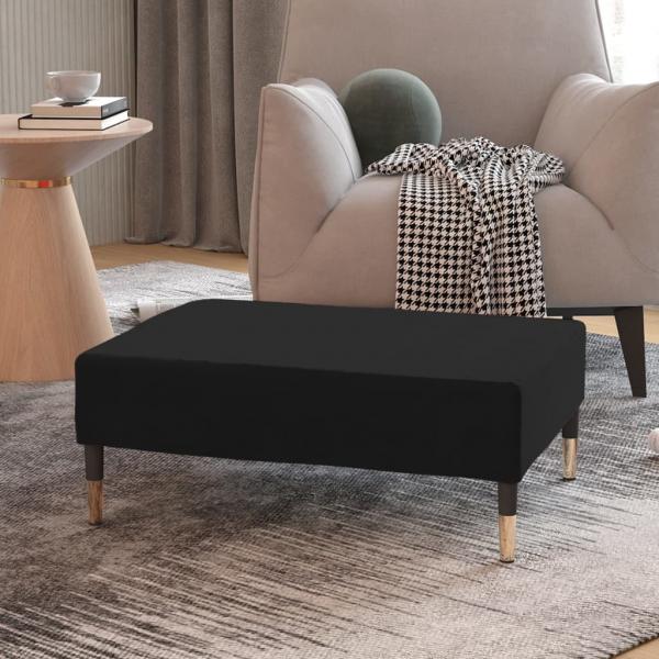 ARDEBO.de - Fußhocker Schwarz 78x56x32 cm Samt