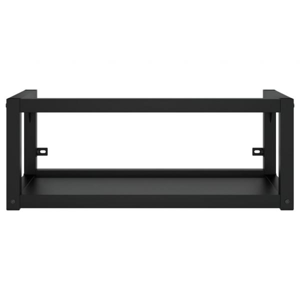 Badezimmer Wand-Waschtischgestell Schwarz 79x38x31 cm Eisen