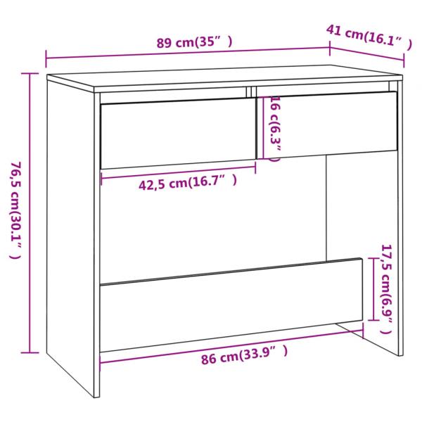 Konsolentisch Weiß 89x41x76,5 cm Holzwerkstoff