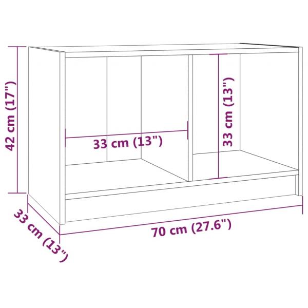 TV-Schrank 70x33x42 cm Massivholz Kiefer