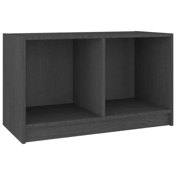 TV-Schrank Grau 70x33x42 cm Massivholz Kiefer