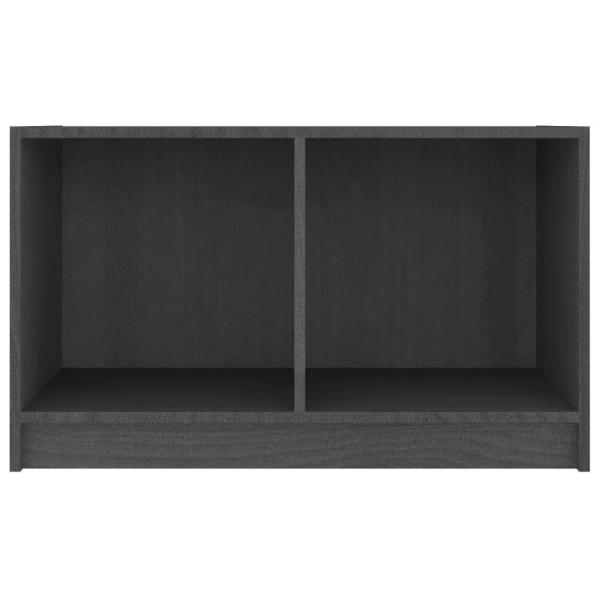 TV-Schrank Grau 70x33x42 cm Massivholz Kiefer