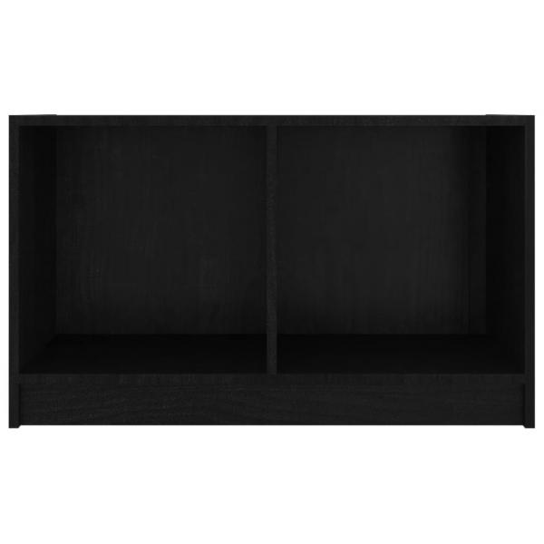 TV-Schrank Schwarz 70x33x42 cm Massivholz Kiefer