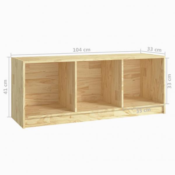 TV-Schrank 104x33x41 cm Massivholz Kiefer