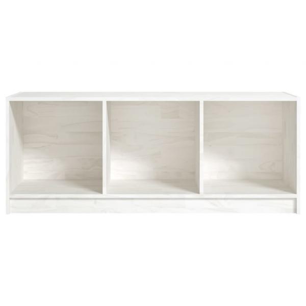 TV-Schrank Weiß 104x33x41 cm Massivholz Kiefer