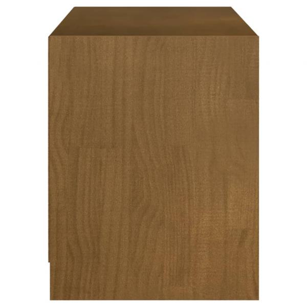 TV-Schrank Honigbraun 104x33x41 cm Massivholz Kiefer