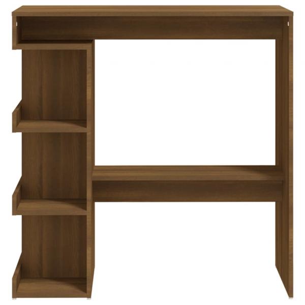 Bartisch mit Regal Braun Eiche 100x50x101,5cm Holzwerkstoff