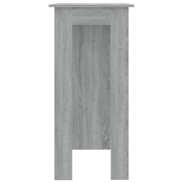 Bartisch mit Regal Grau Sonoma 102x50x103,5 cm Holzwerkstoff