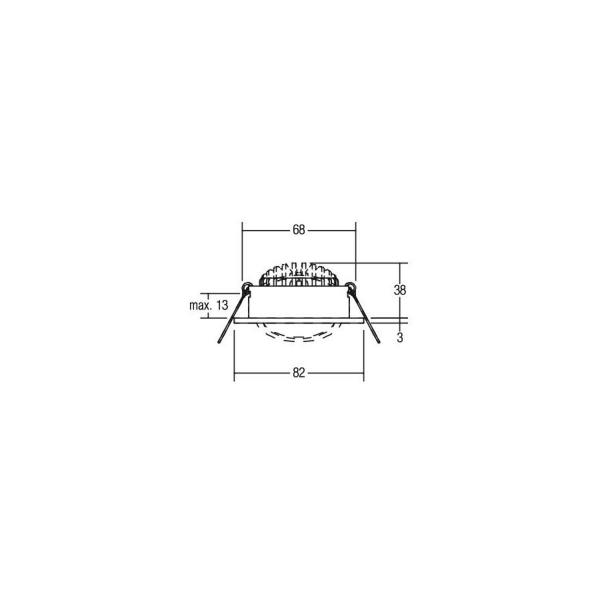 Brumberg LED-Einbaustrahler, 7W, 740lm, 3000K, chrom (12361023)