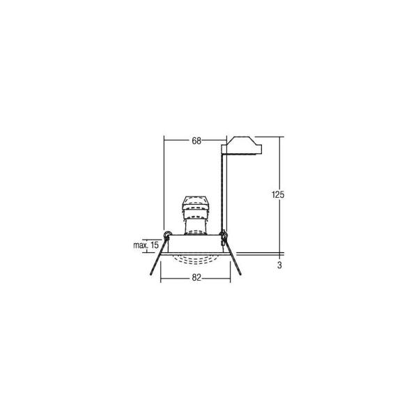 Brumberg Einbaustrahler GU10, 50W, weiß (36143070)