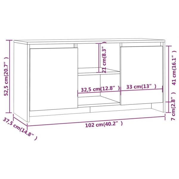 TV-Schrank Weiß 102x37,5x52,5 cm Holzwerkstoff