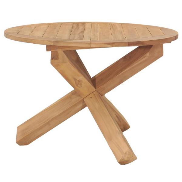 Garten-Esstisch Ø110x75 cm Massivholz Teak