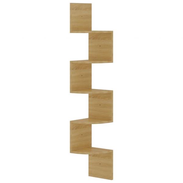 Wand-Eckregal Sonoma-Eiche 19x19x123 cm Holzwerkstoff