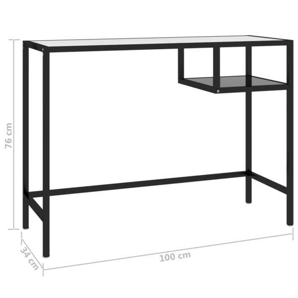 Computertisch Schwarz 100x36x74 cm Glas