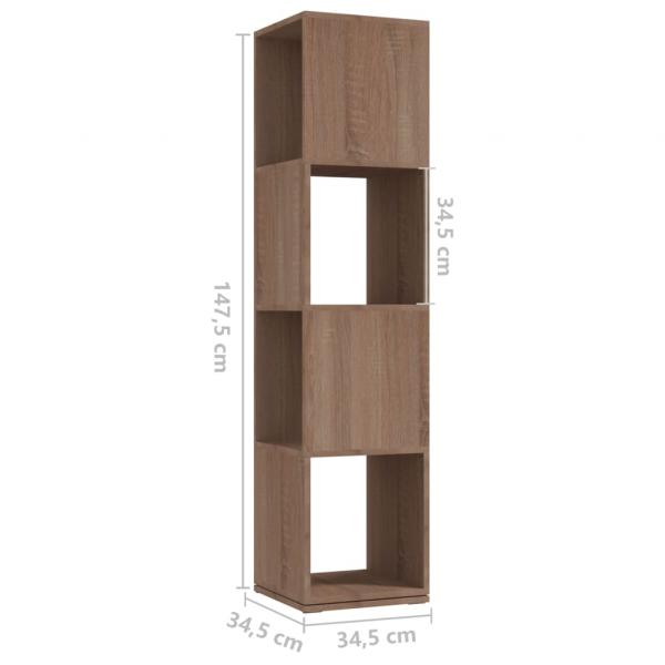 Drehregal Sonoma-Eiche 34,5x34,5x75,5 cm Holzwerkstoff