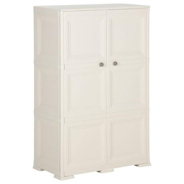 ARDEBO.de - Kunststoffschrank 79x43x125 cm Holzdesign Vanilleeis