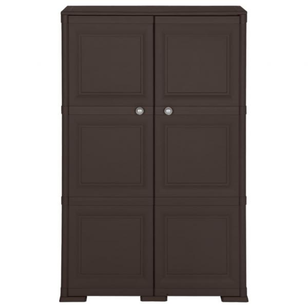 Kunststoffschrank 79x43x125 cm Holzdesign Braun