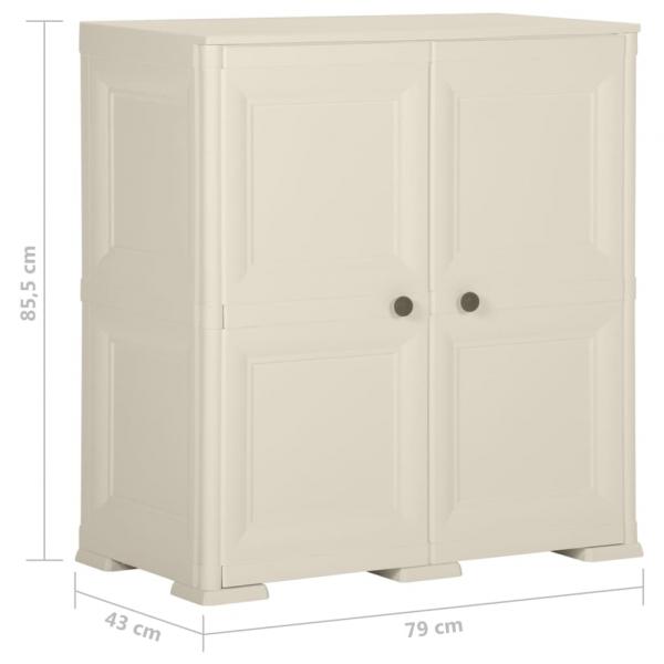 Kunststoffschrank 79x43x85,5 cm Holzdesign Vanilleeis