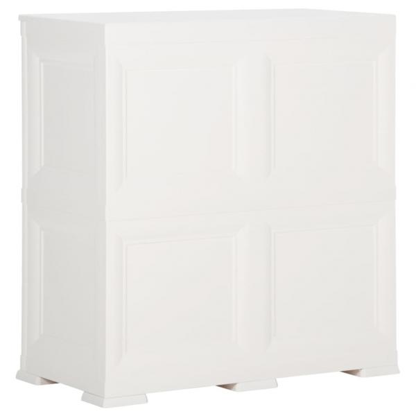 Kunststoffschrank 79x43x85,5 cm Holzdesign Angora-Weiß