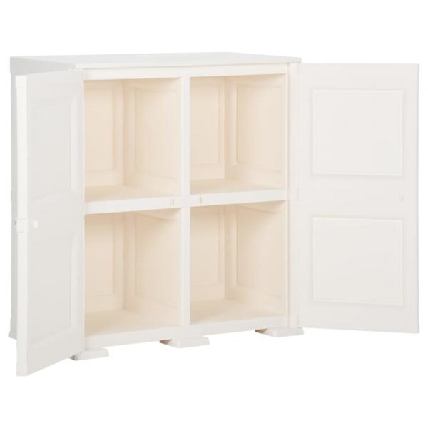 Kunststoffschrank 79x43x85,5 cm Holzdesign Angora-Weiß